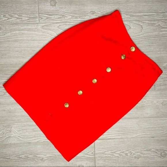 giorgio sant angelo gold collection nautical skirt suit black w/ red trim sz 8 - Picture 7 of 10